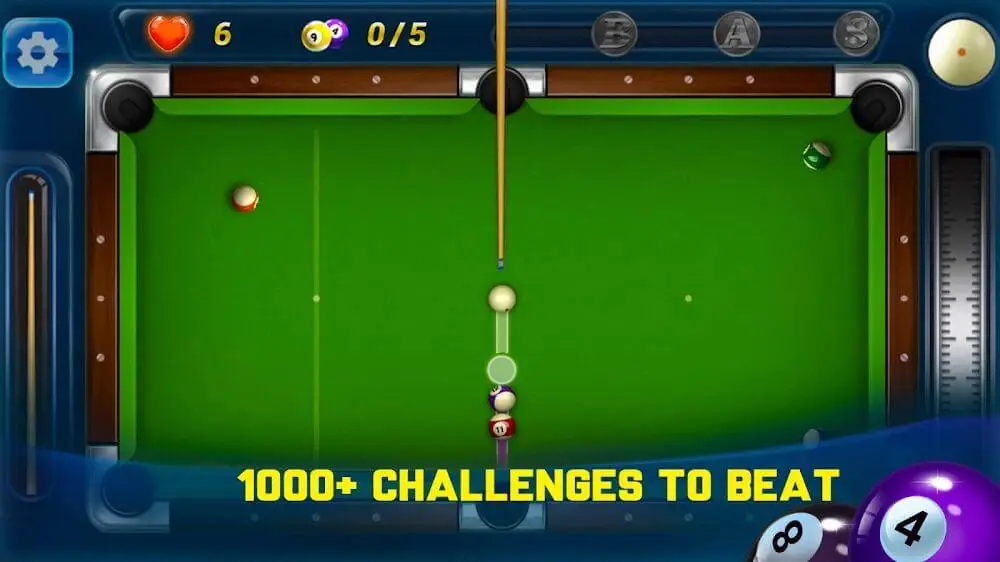 Screenshot of the Billiards Nation game