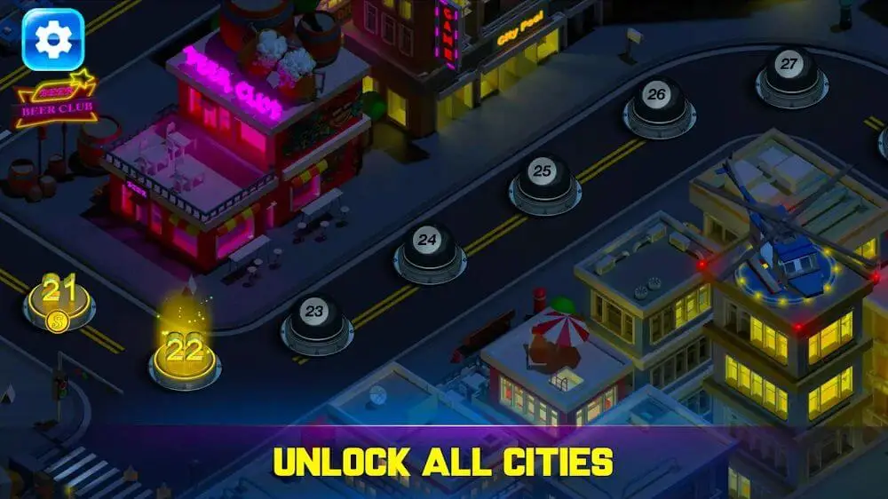 Screenshot of the Billiards Nation game