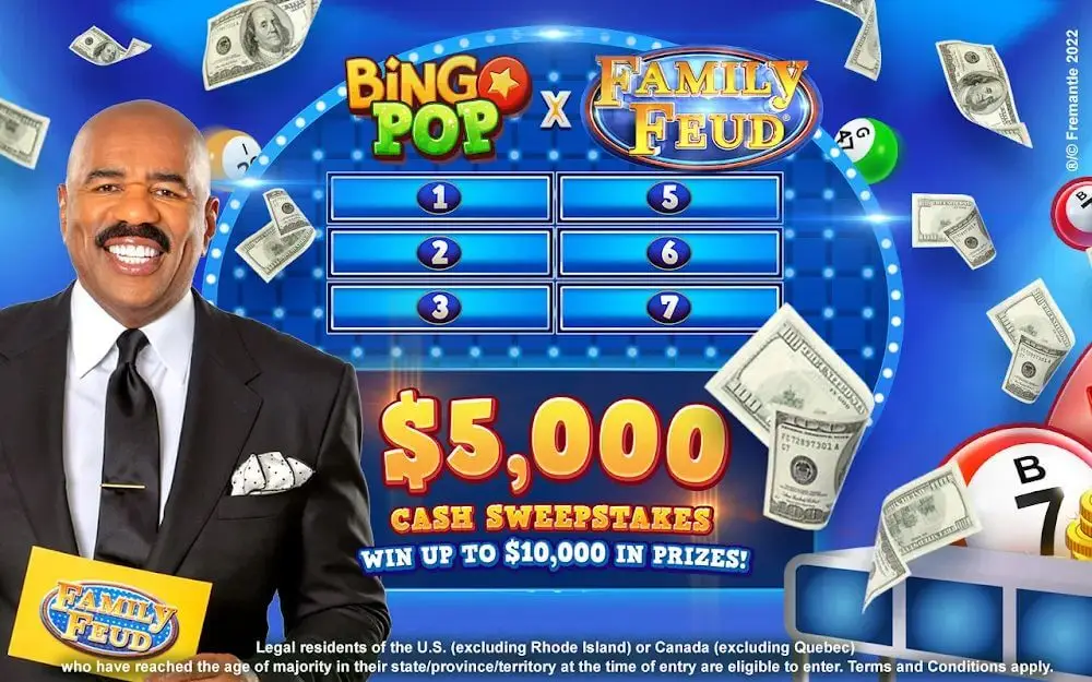 Screenshot of the Bingo Pop game