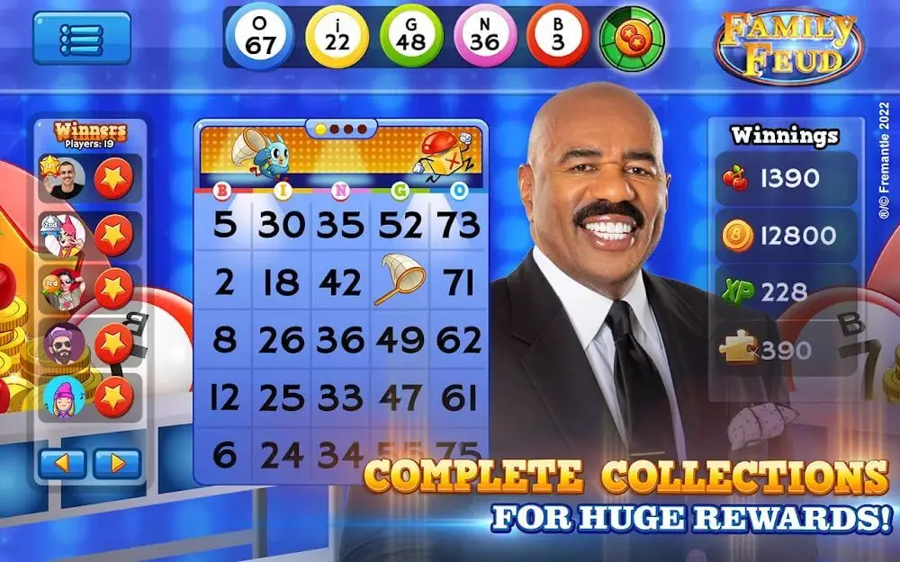 Screenshot of the Bingo Pop game