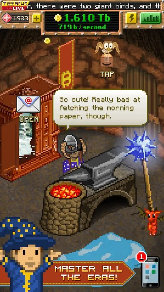 Screenshot of the Bitcoin Billionaire app