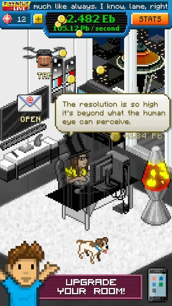 Screenshot of the Bitcoin Billionaire app