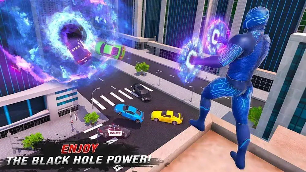Screenshot of the Black Hole Hero Superhero Game game