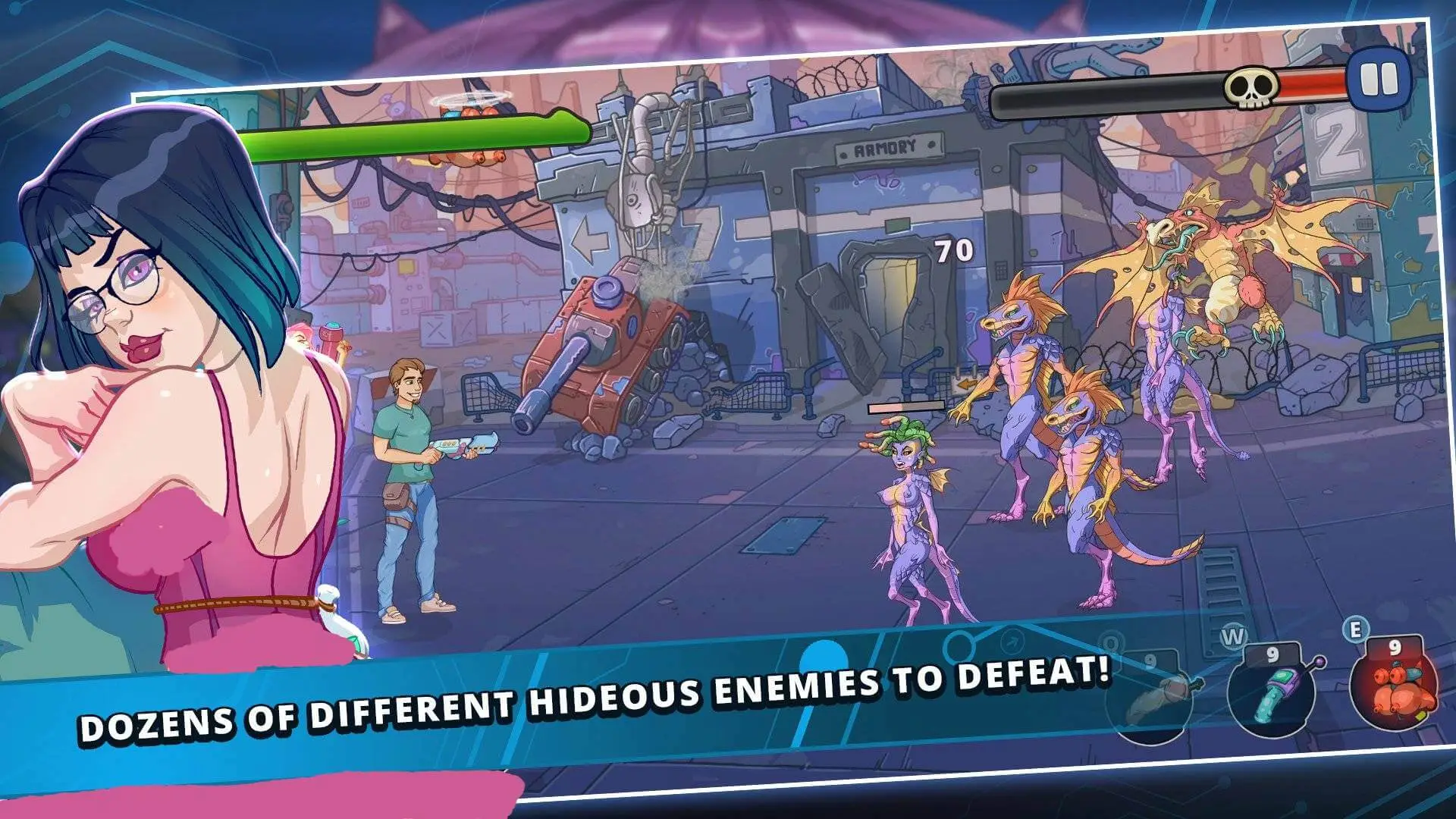 Screenshot of the Boobs vs Aliens game