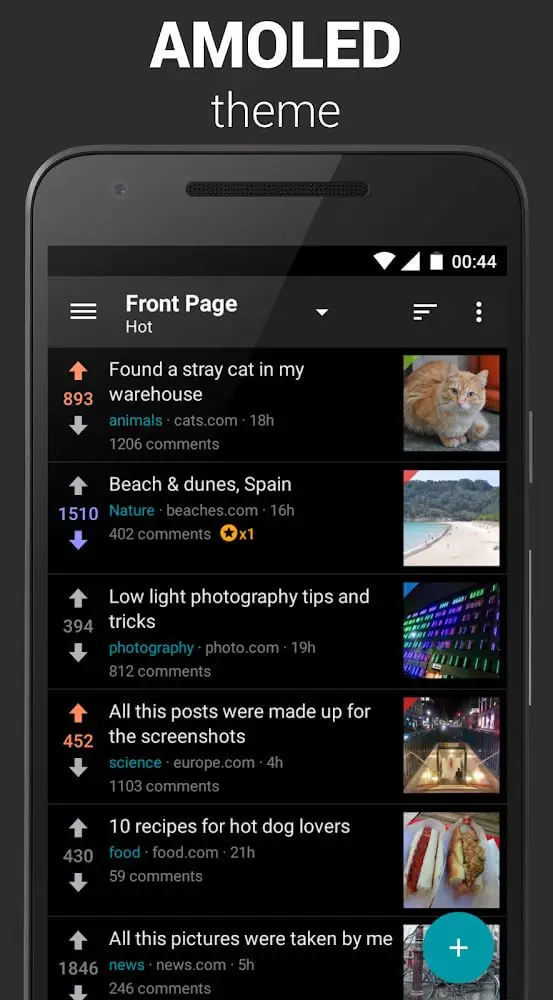 Screenshot of the Boost for Reddit app