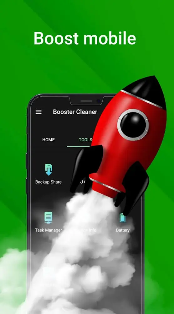Screenshot of the Booster Cleaner app