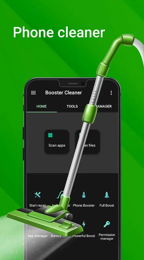 Screenshot of the Booster Cleaner app