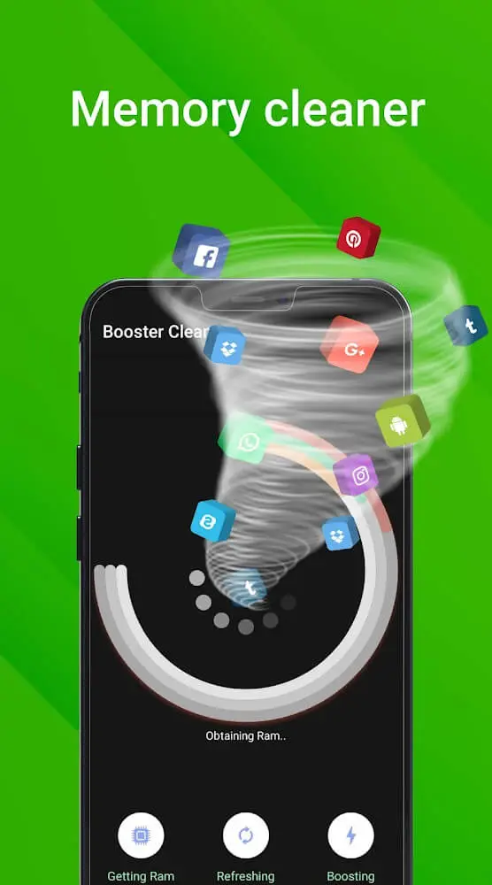 Screenshot of the Booster Cleaner app