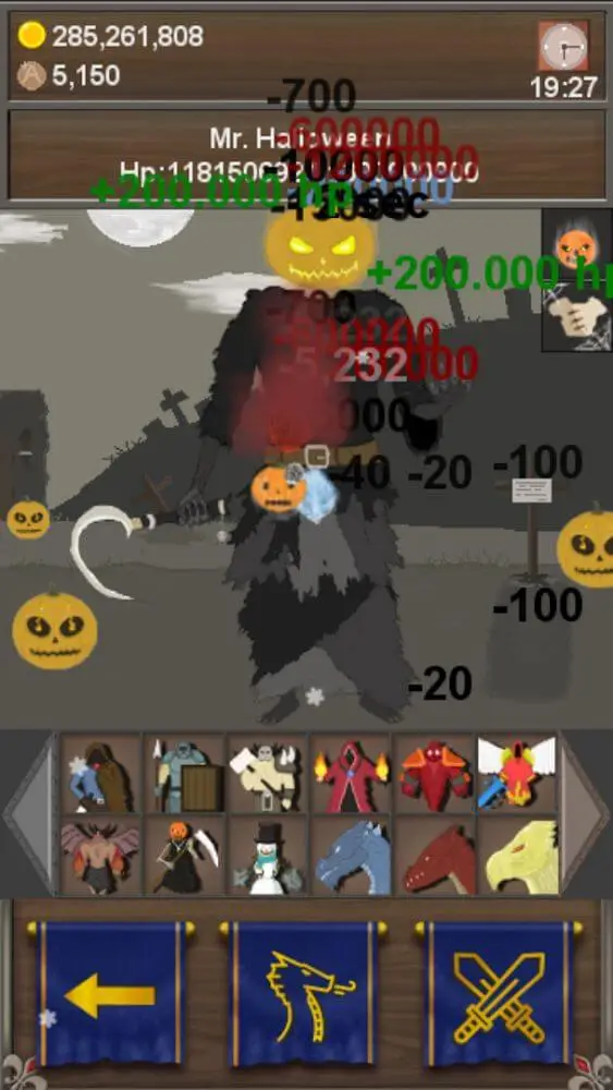 Screenshot of the Boss Clicker app