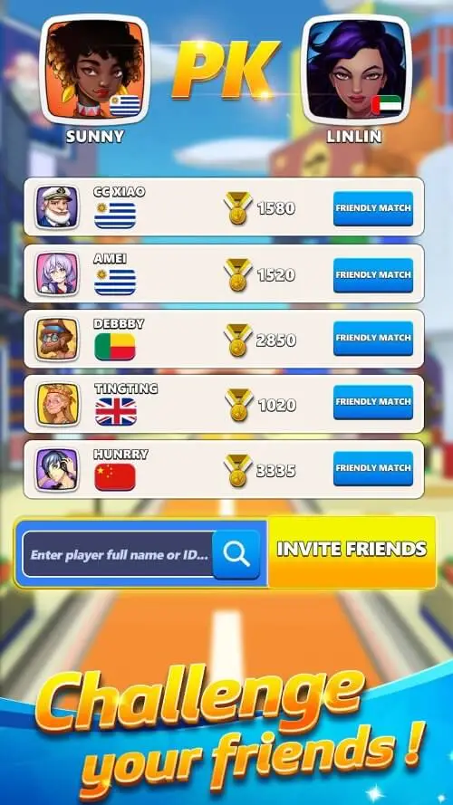 Screenshot of the Bowling Club app