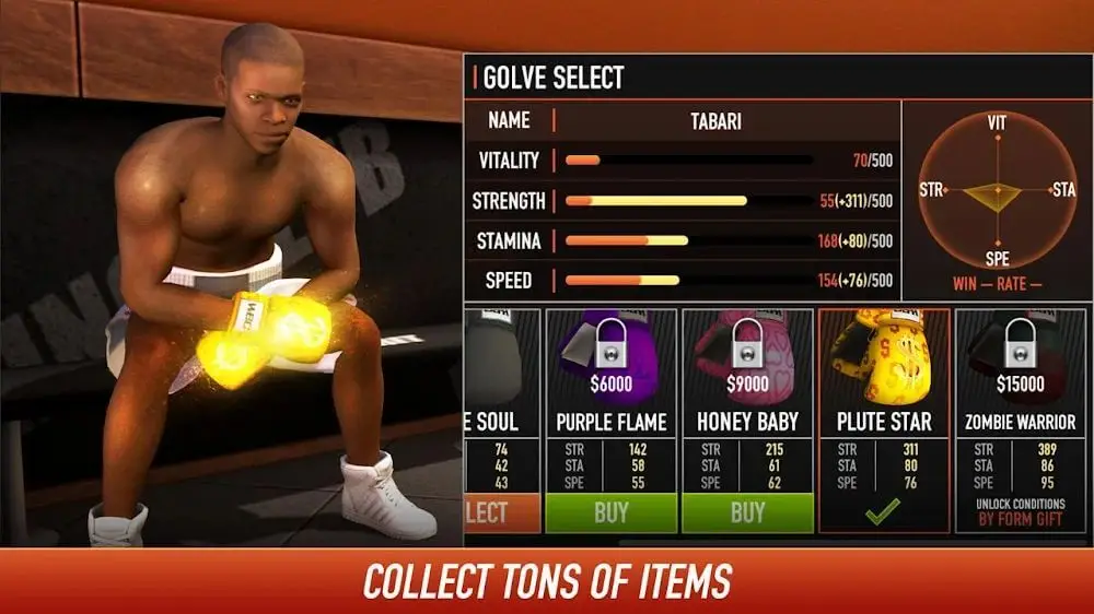 Screenshot of the Boxing King game