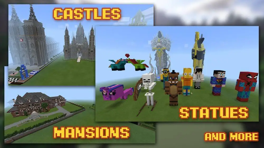 Screenshot of the Buildings for Minecraft game