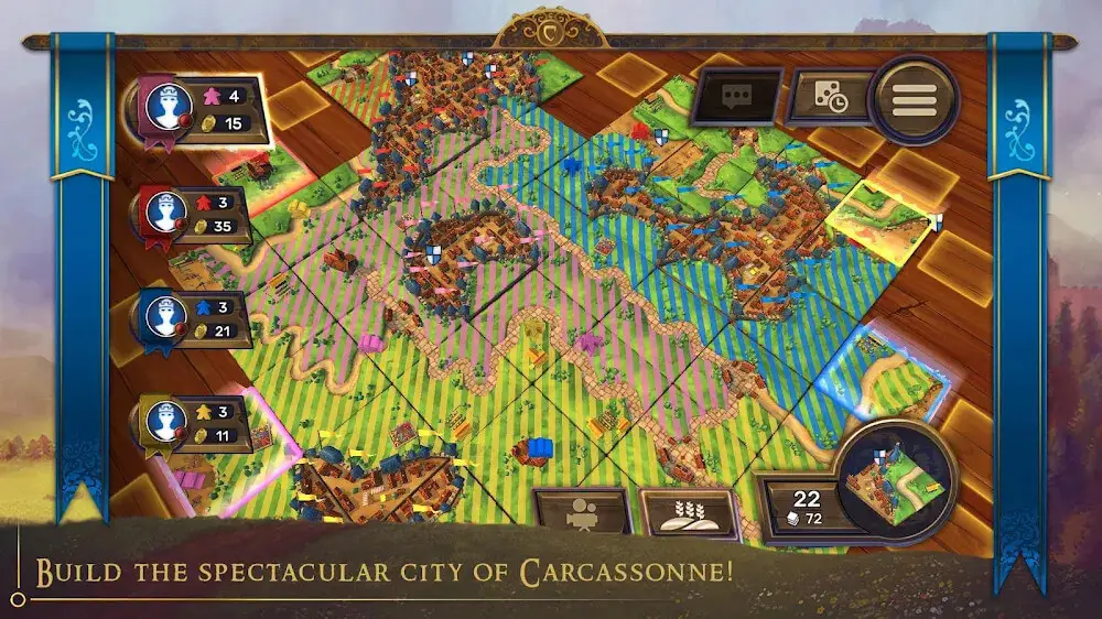 Screenshot of the Carcassonne game