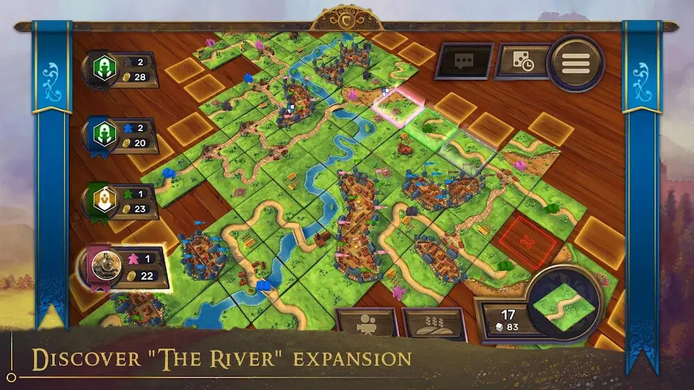 Screenshot of the Carcassonne game