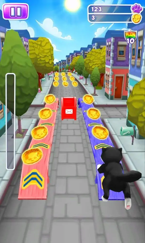Screenshot of the Cat Run app