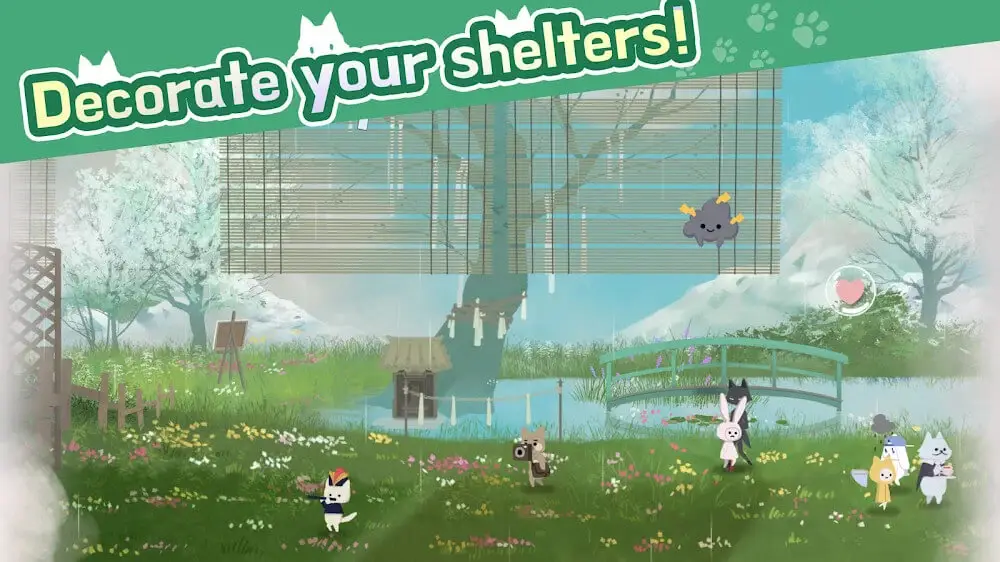 Screenshot of the Cat Shelter and Animal Friends game