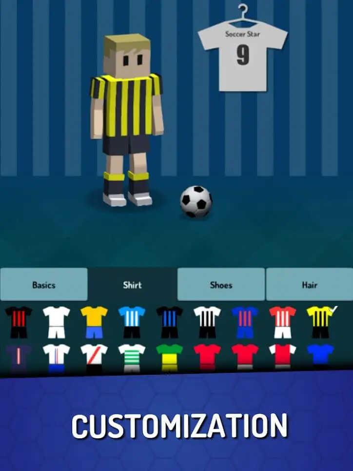 Screenshot of the Champion Soccer Star app