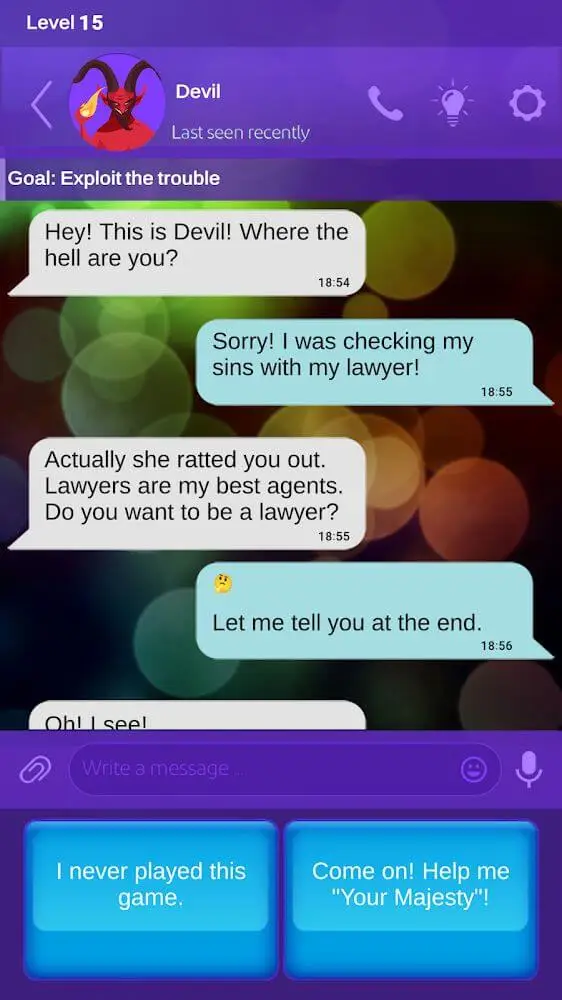 Screenshot of the Chat Land app