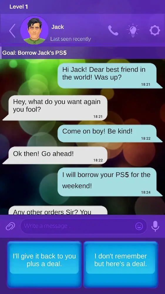 Screenshot of the Chat Land app