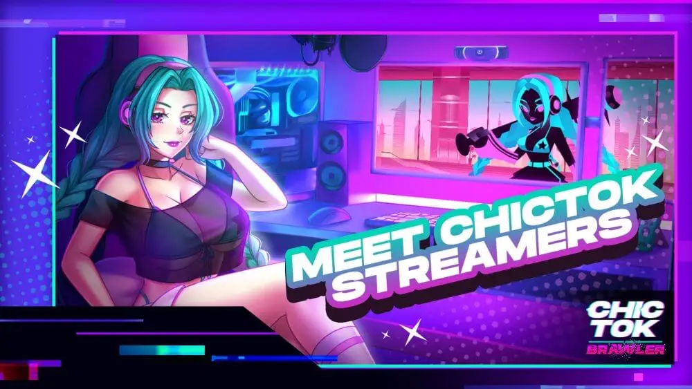 Screenshot of the ChickTok Brawler game
