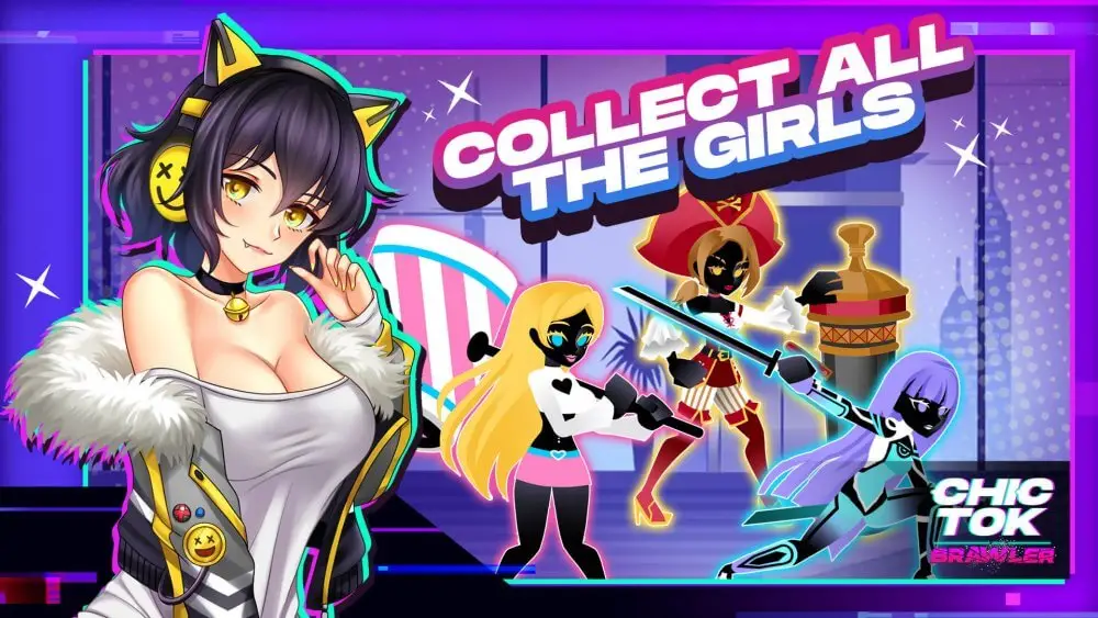 Screenshot of the ChickTok Brawler game