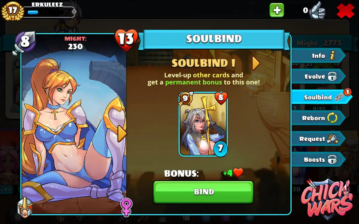 Screenshot of the Chick Wars game