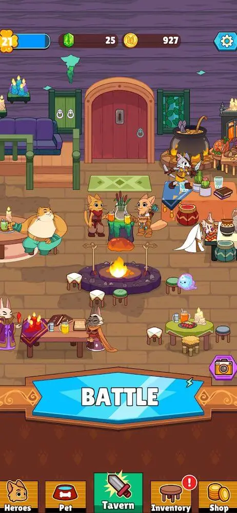 Screenshot of the Clicker Cats app