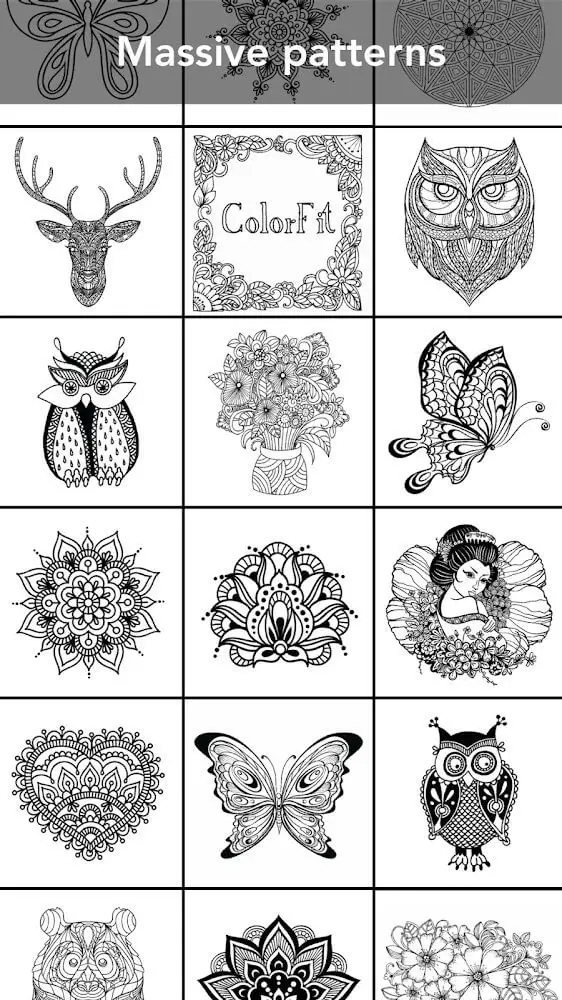 Screenshot of the Coloring Book app