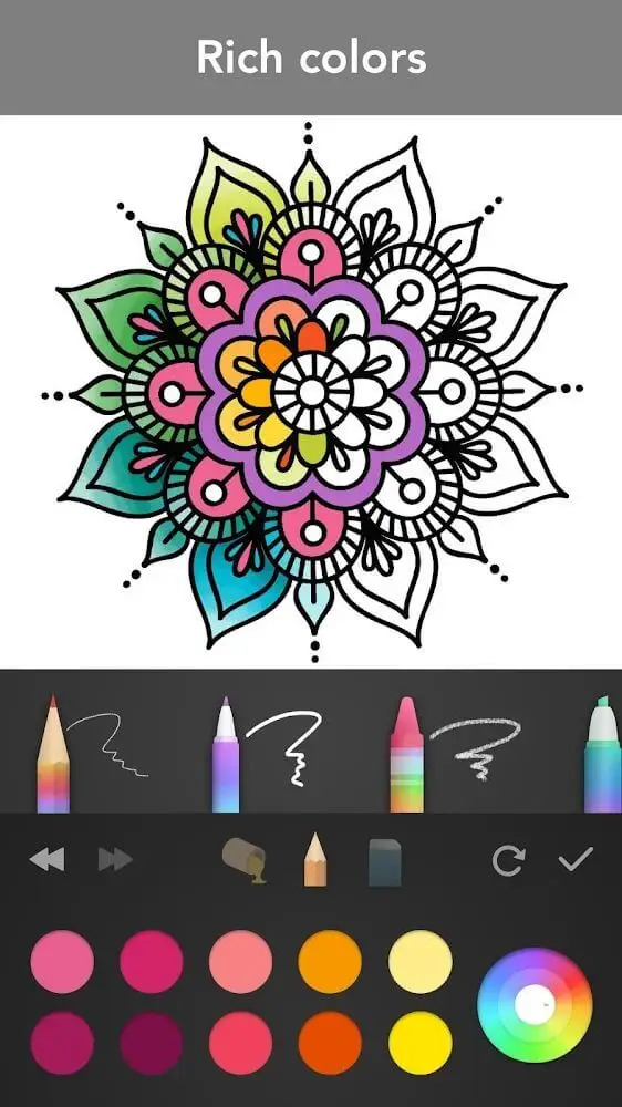 Screenshot of the Coloring Book app