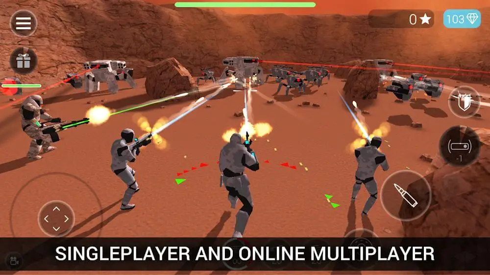 Screenshot of the Combat of CyberSphere: Online game