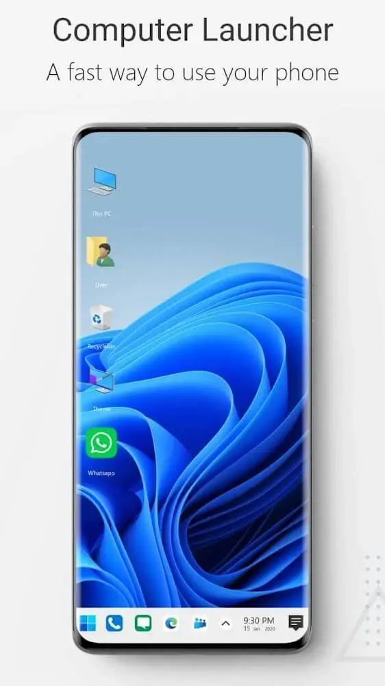 Screenshot of the Computer Launcher app