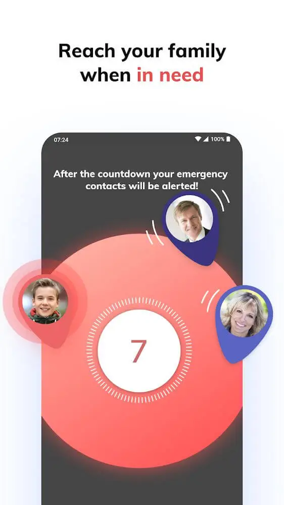 Screenshot of the Connected: Family Locator app