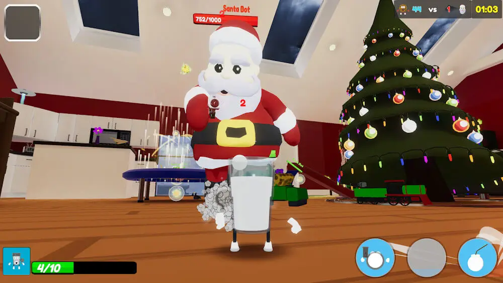 Screenshot of the Cookies vs. Claus game