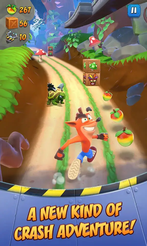 Screenshot of the Crash Bandicoot Mobile app