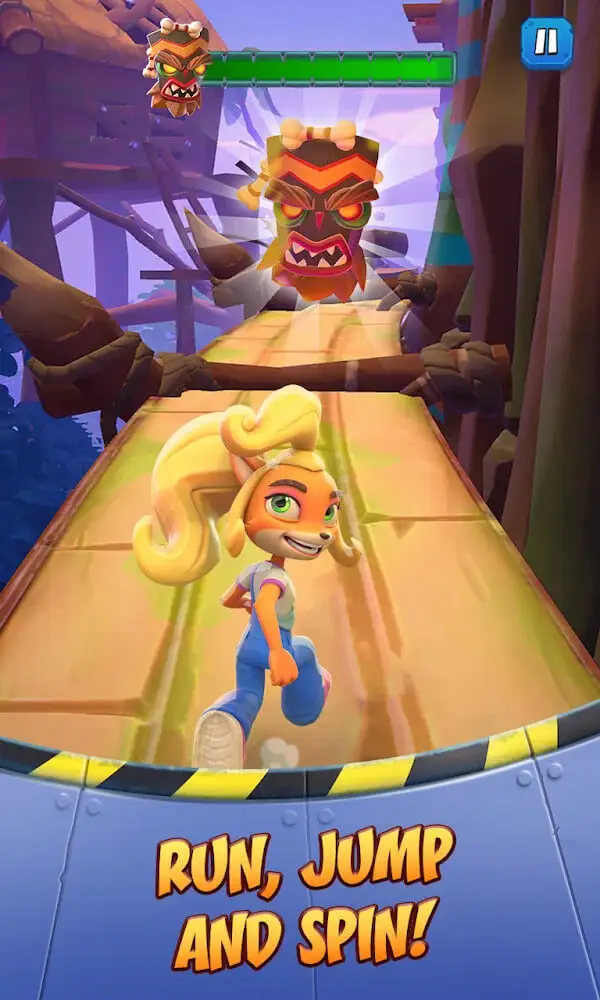 Screenshot of the Crash Bandicoot Mobile app