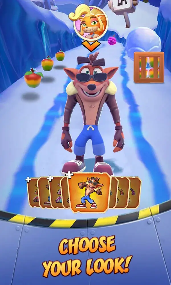 Screenshot of the Crash Bandicoot Mobile app