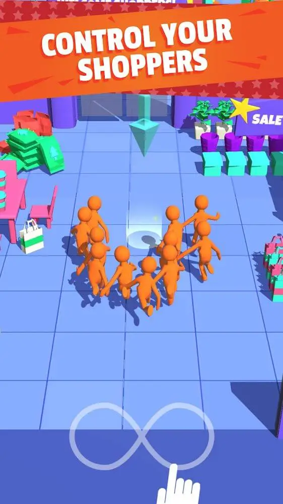 Screenshot of the Crazy Shopping app