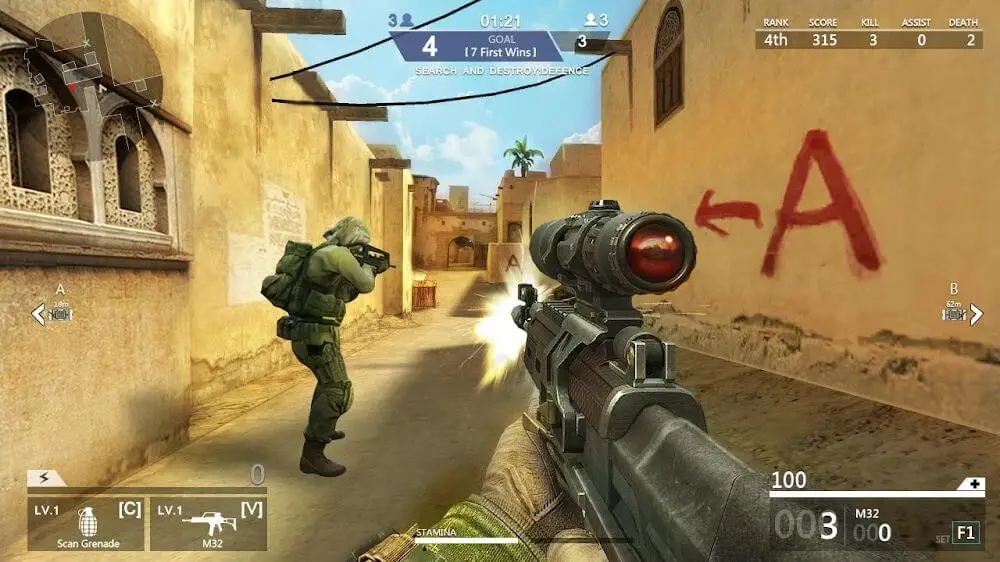 Screenshot of the Critical Strike: Team Shooter game