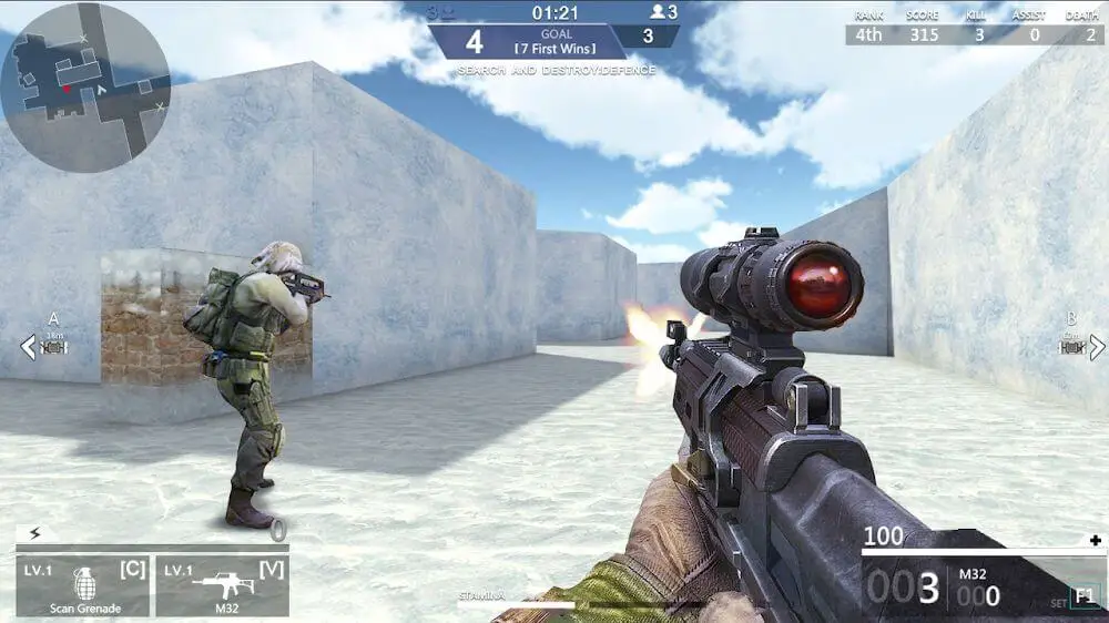 Screenshot of the Critical Strike: Team Shooter game