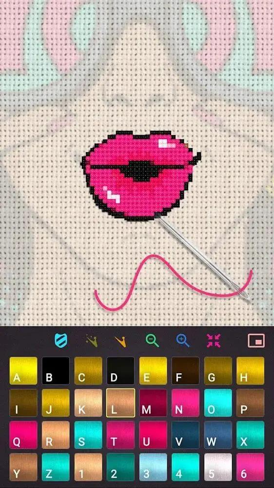 Screenshot of the Cross Stitch app