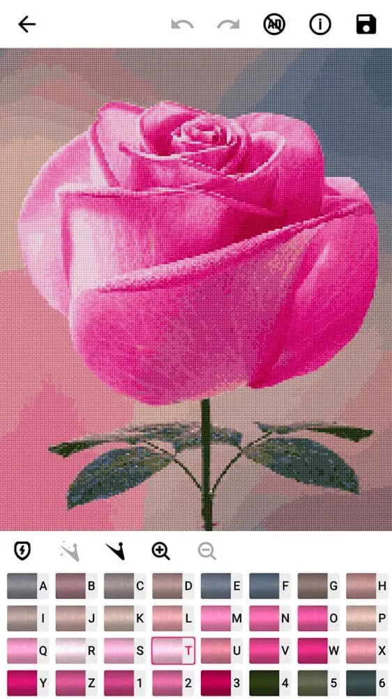 Screenshot of the Cross Stitch Joy app