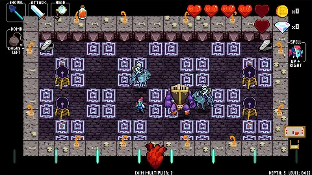 Screenshot of the Crypt of the NecroDancer game