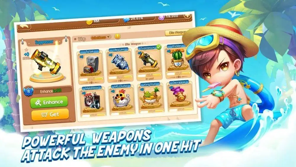 Screenshot of the DDTank Mobile game