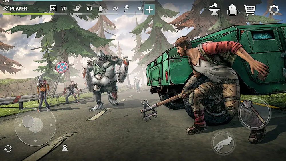 Screenshot of the Dark Days: Zombie Survival game
