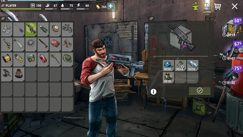 Screenshot of the Dark Days: Zombie Survival game
