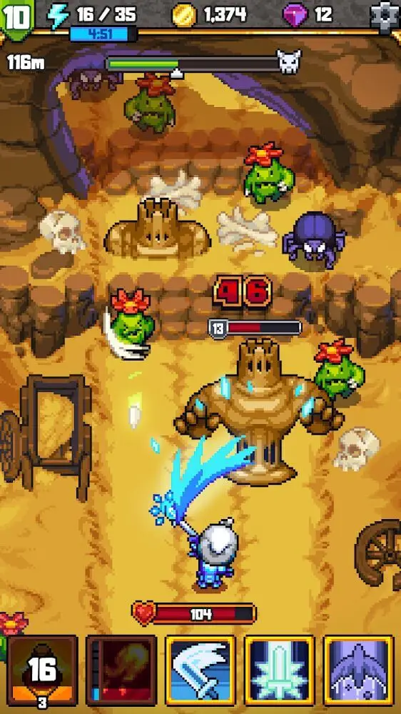 Screenshot of the Dash Quest 2 app