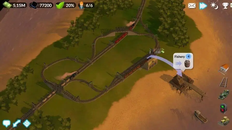 Screenshot of the DeckEleven's Railroads 2 game