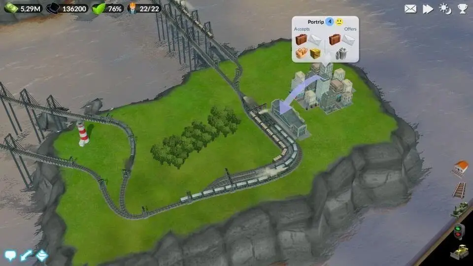Screenshot of the DeckEleven's Railroads 2 game