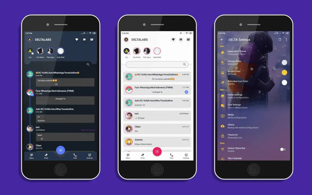 Screenshot of the Delta YOWhatsApp game