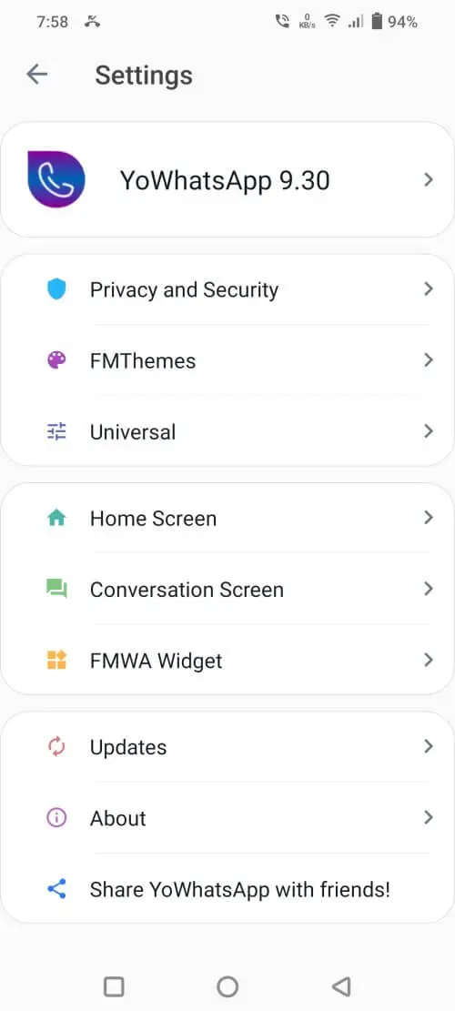 Screenshot of the Delta YOWhatsApp game